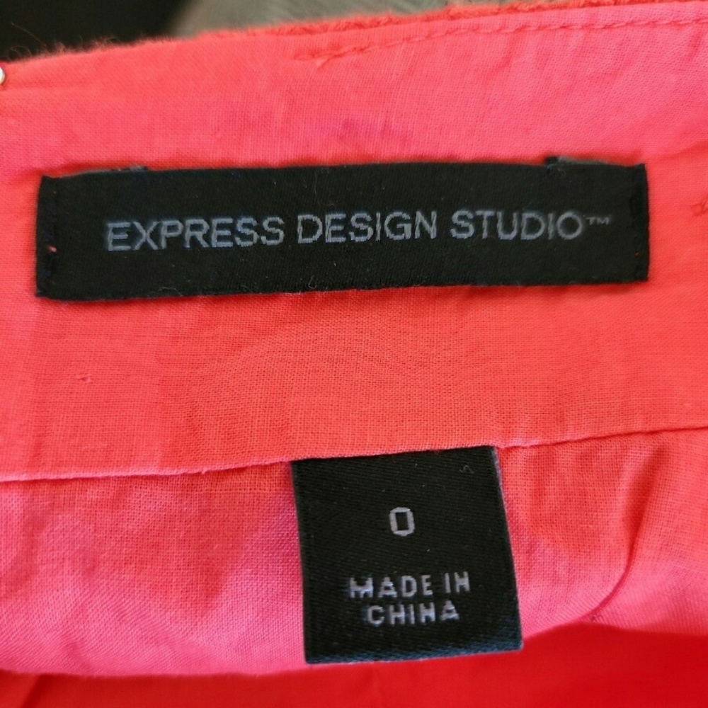 Express Women Orange Skirt - Picture 3 of 3